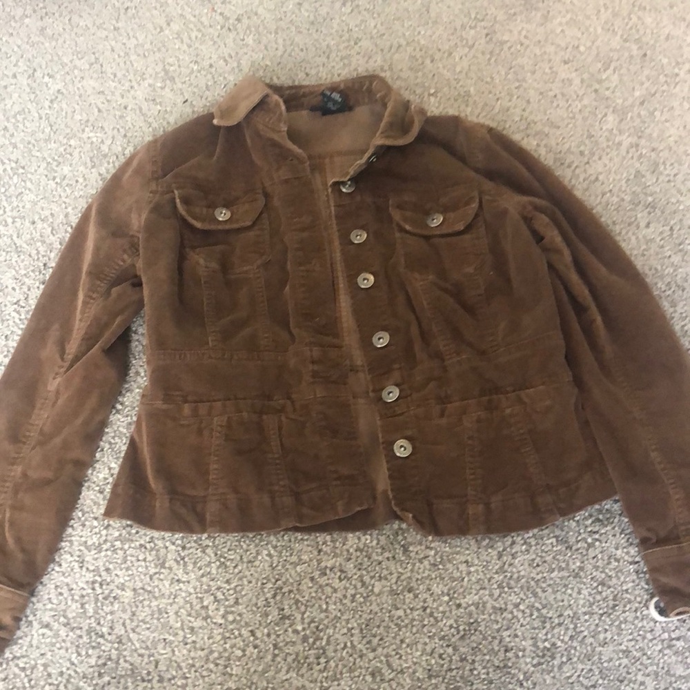 Thrifted brown corduroy thick jacket